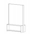 Free-standing Office Partition - Double Sided Open Shelves